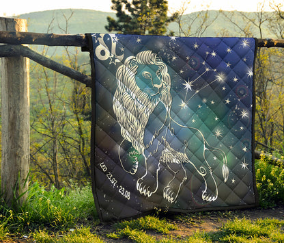 Constellation Of Leo Print Quilt