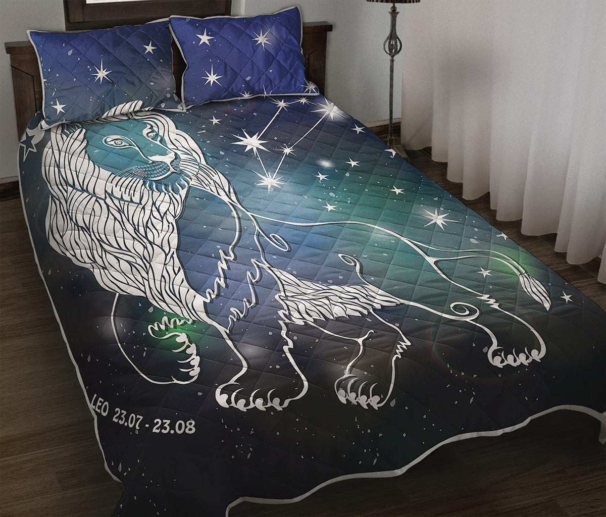 Constellation Of Leo Print Quilt Bed Set