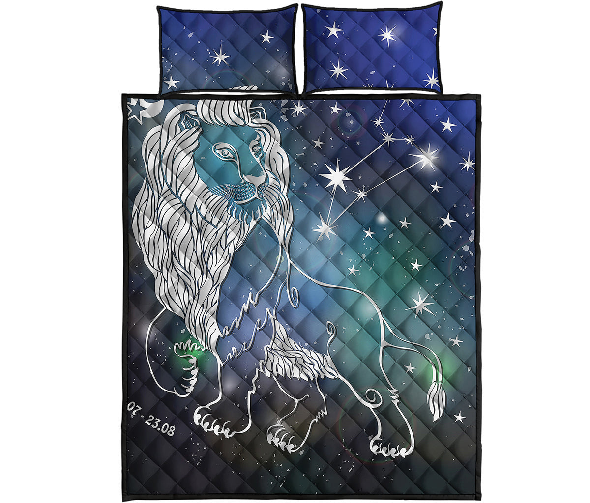 Constellation Of Leo Print Quilt Bed Set