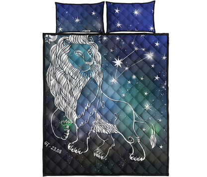 Constellation Of Leo Print Quilt Bed Set