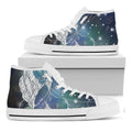 Constellation Of Leo Print White High Top Sneakers