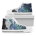 Constellation Of Leo Print White High Top Shoes