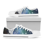 Constellation Of Leo Print White Low Top Shoes