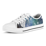 Constellation Of Leo Print White Low Top Shoes