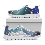 Constellation Of Leo Print White Sneakers