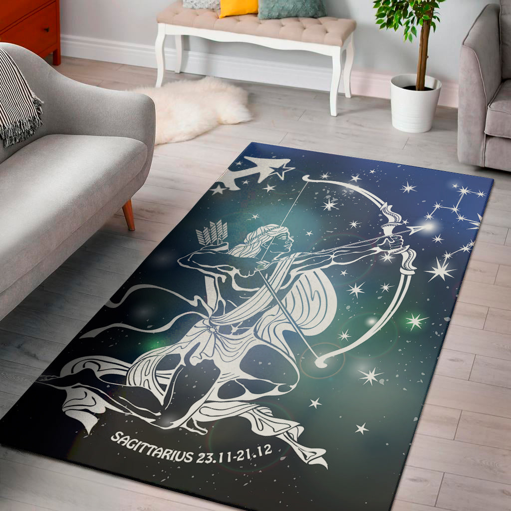 Constellation Of Sagittarius Print Area Rug