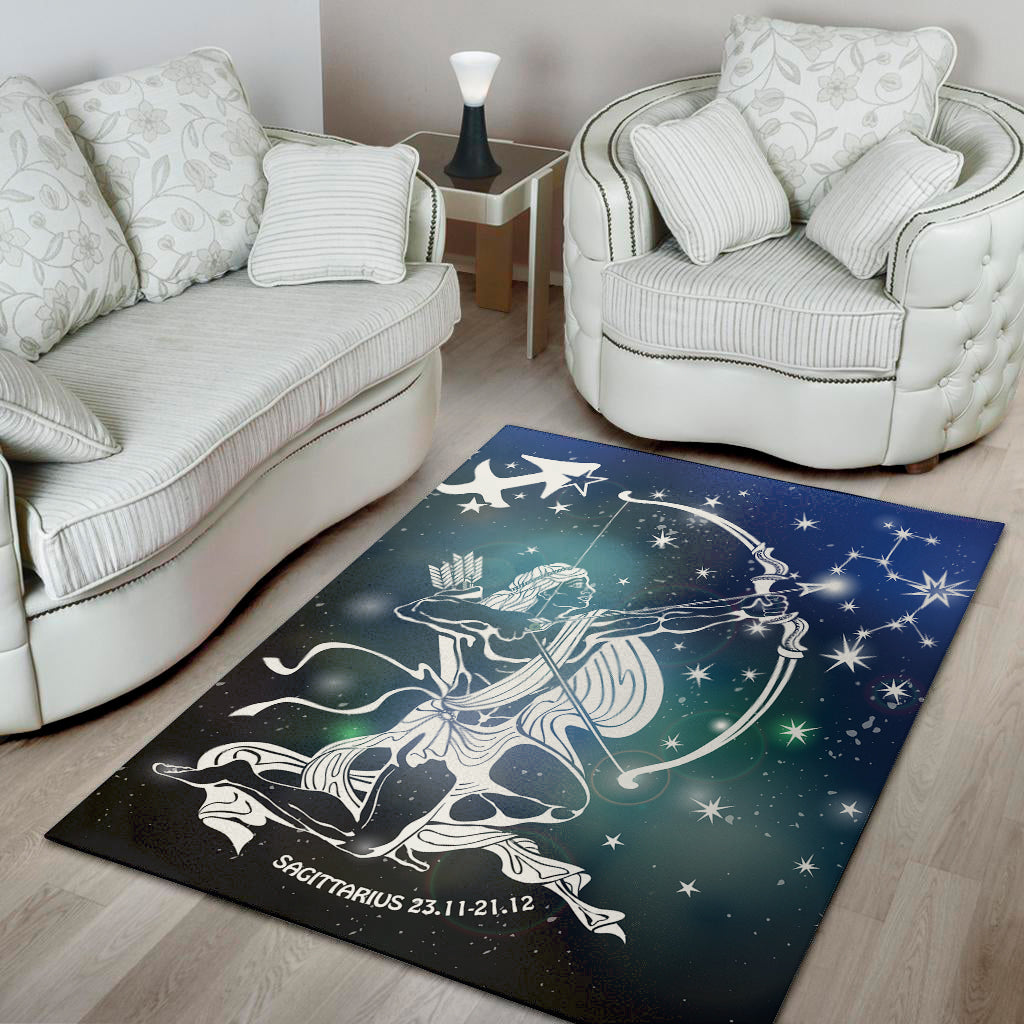 Constellation Of Sagittarius Print Area Rug