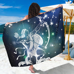 Constellation Of Sagittarius Print Beach Sarong Wrap