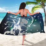 Constellation Of Sagittarius Print Beach Sarong Wrap