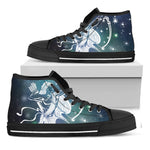 Constellation Of Sagittarius Print Black High Top Shoes