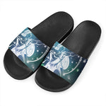 Constellation Of Sagittarius Print Black Slide Sandals