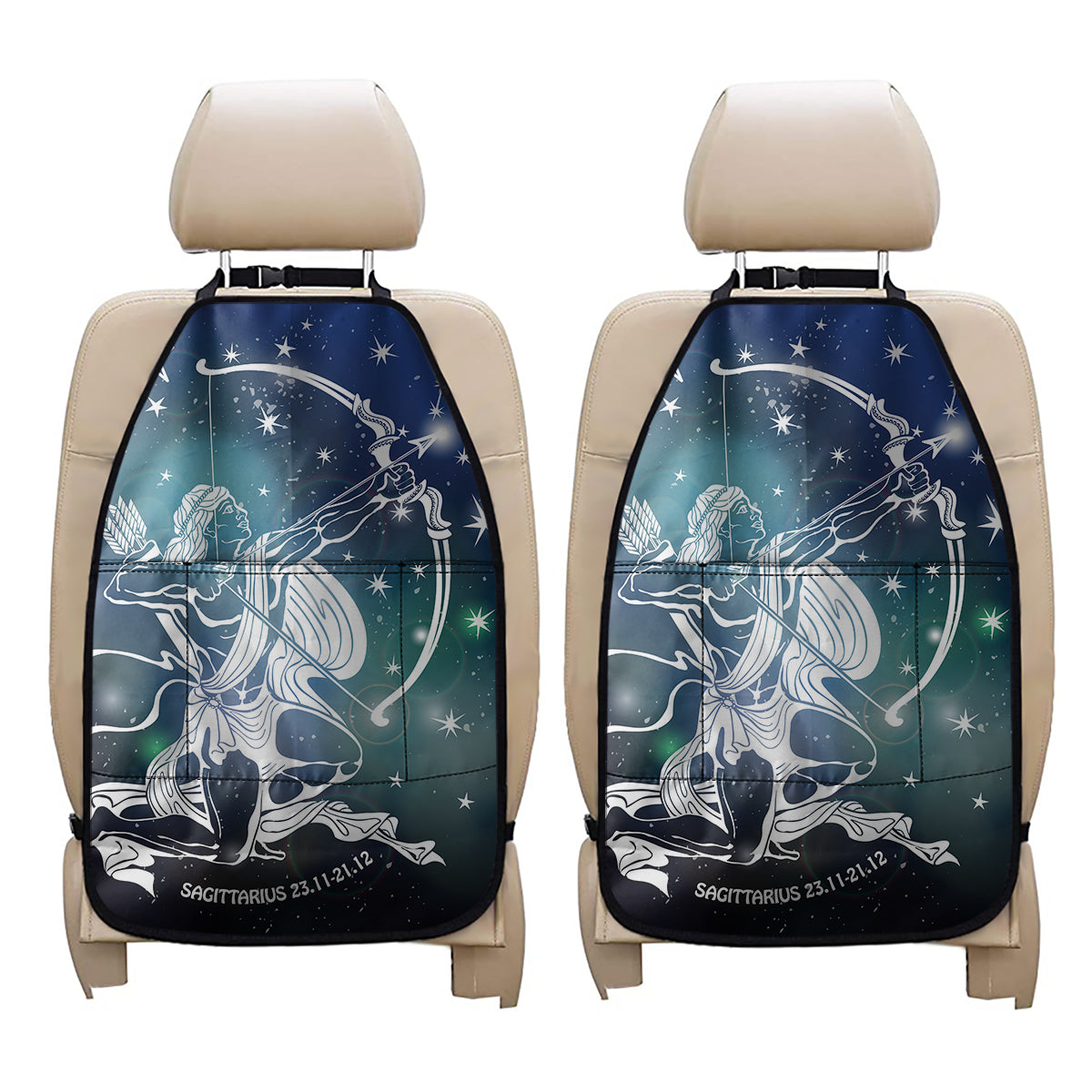 Constellation Of Sagittarius Print Car Seat Organizers