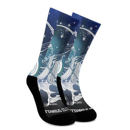 Constellation Of Sagittarius Print Crew Socks