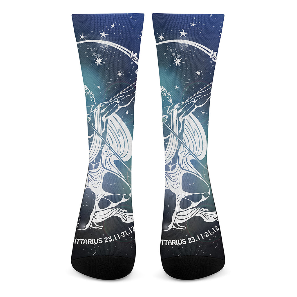 Constellation Of Sagittarius Print Crew Socks