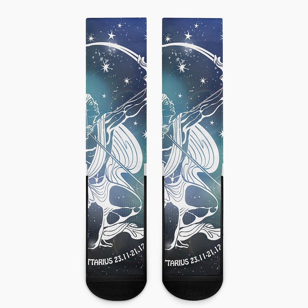 Constellation Of Sagittarius Print Crew Socks