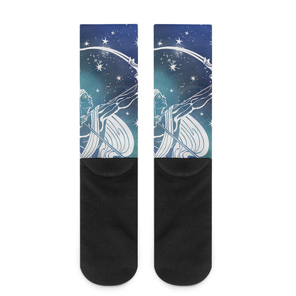 Constellation Of Sagittarius Print Crew Socks