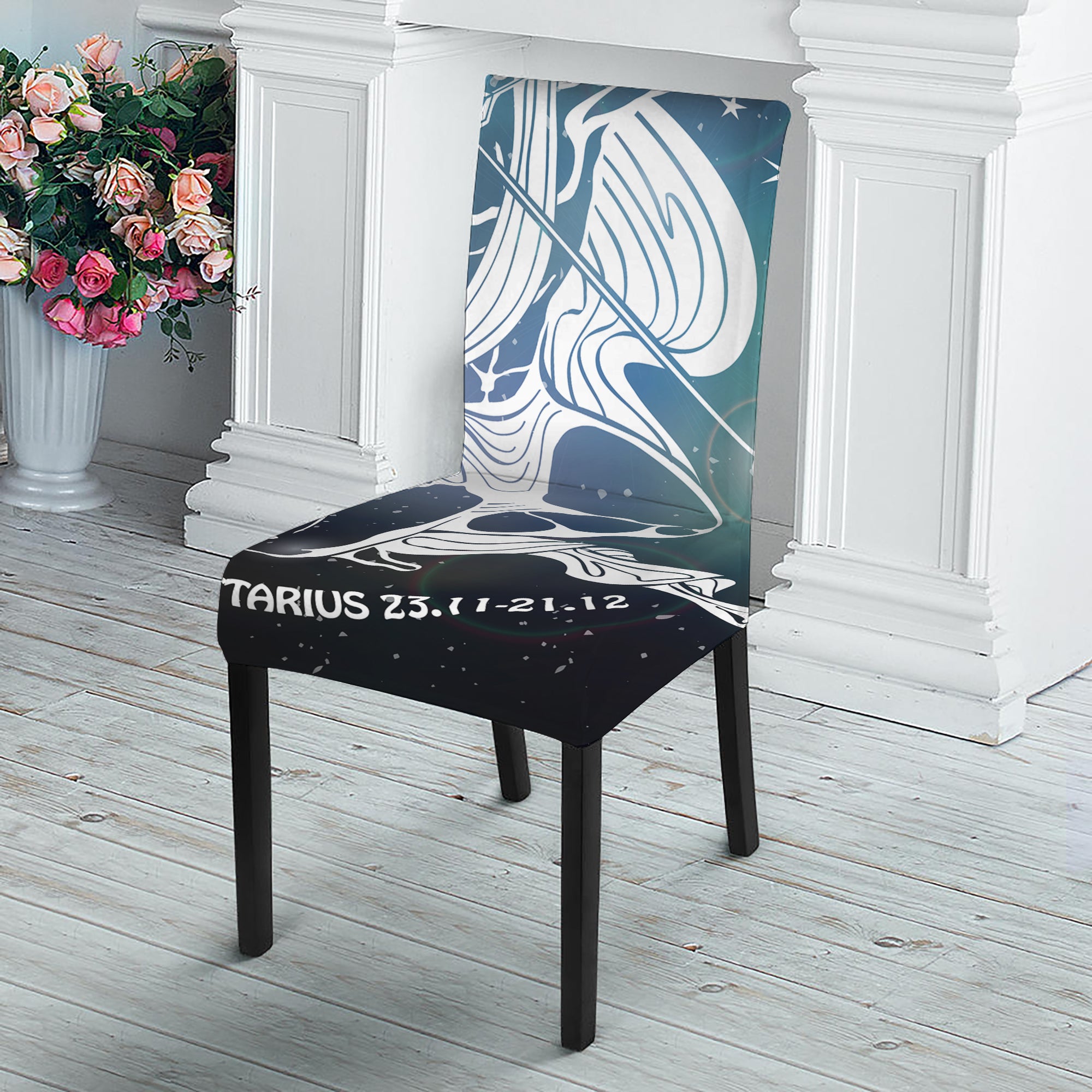 Constellation Of Sagittarius Print Dining Chair Slipcover