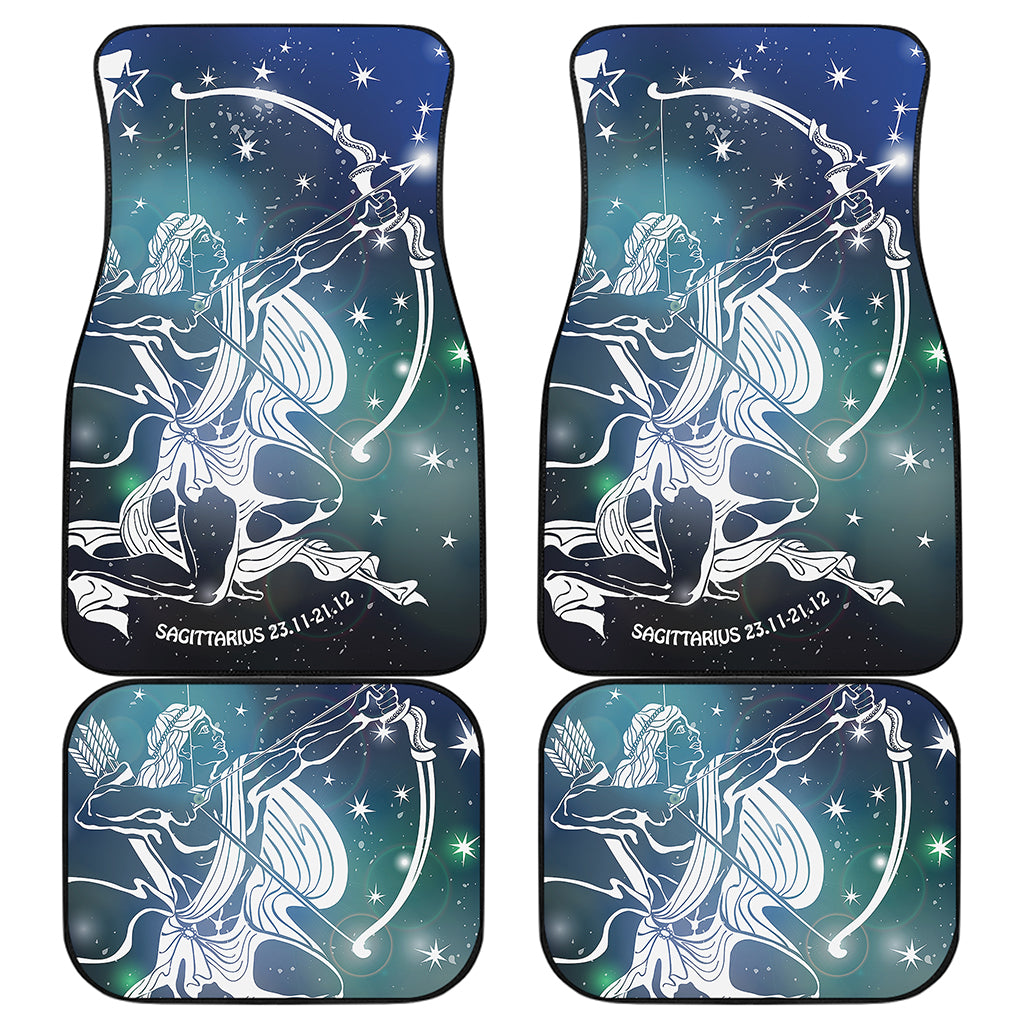 Constellation Of Sagittarius Print Front and Back Car Floor Mats