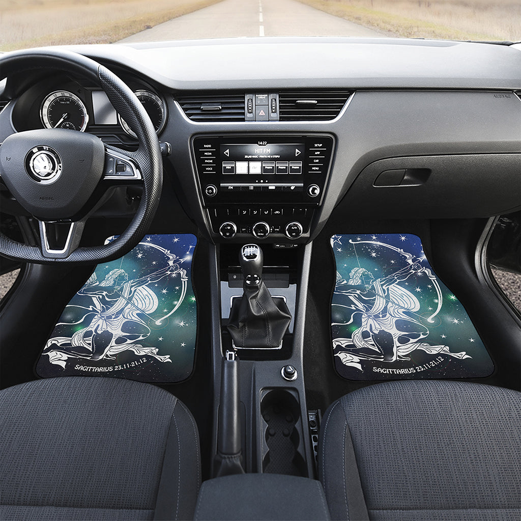 Constellation Of Sagittarius Print Front and Back Car Floor Mats