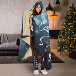 Constellation Of Sagittarius Print Hooded Blanket
