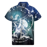 Constellation Of Sagittarius Print Men's Short Sleeve Shirt