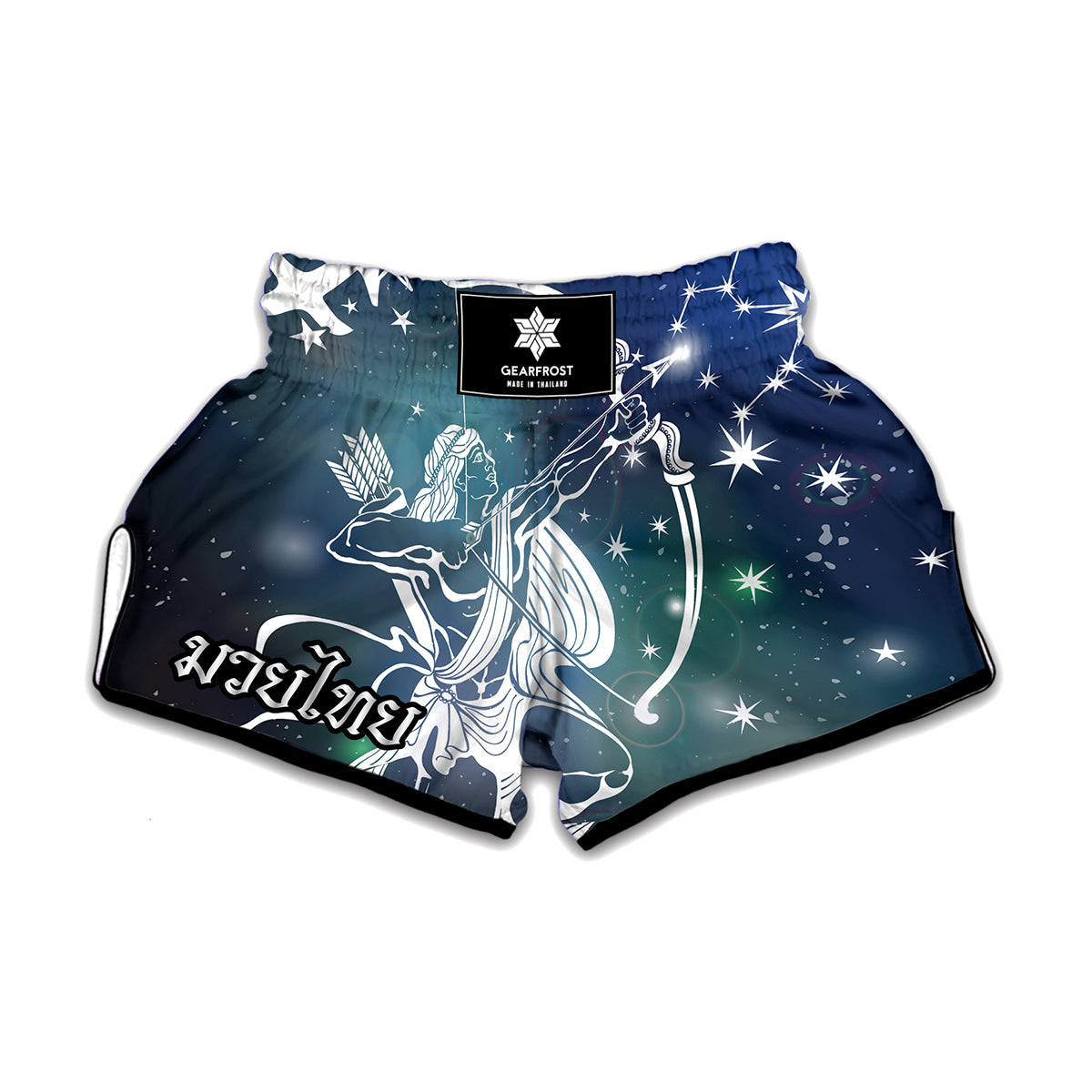 Constellation Of Sagittarius Print Muay Thai Boxing Shorts