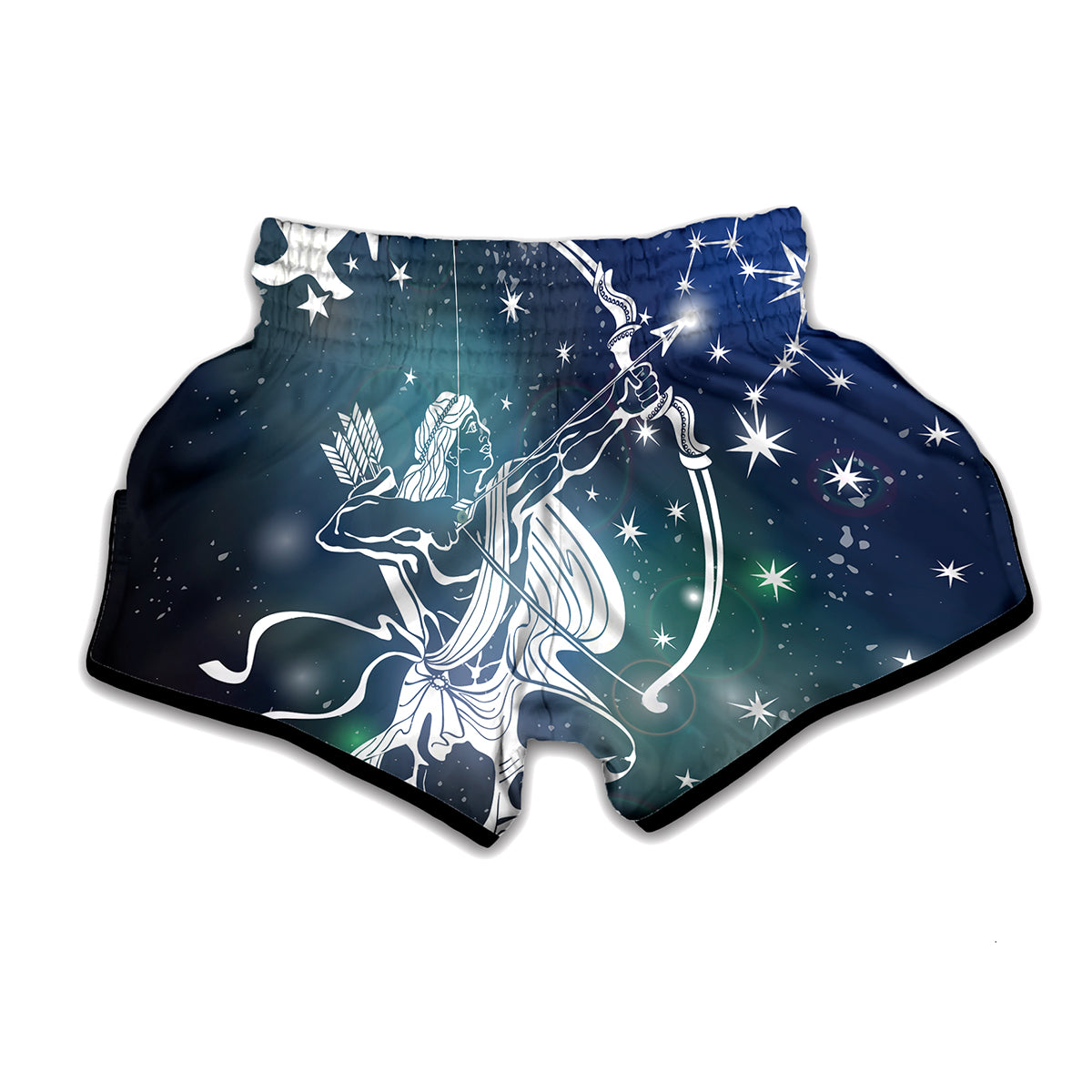 Constellation Of Sagittarius Print Muay Thai Boxing Shorts