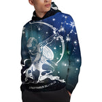 Constellation Of Sagittarius Print Pullover Hoodie