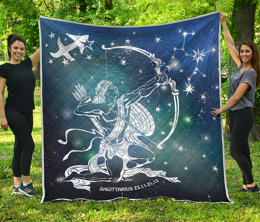 Constellation Of Sagittarius Print Quilt