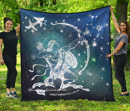 Constellation Of Sagittarius Print Quilt