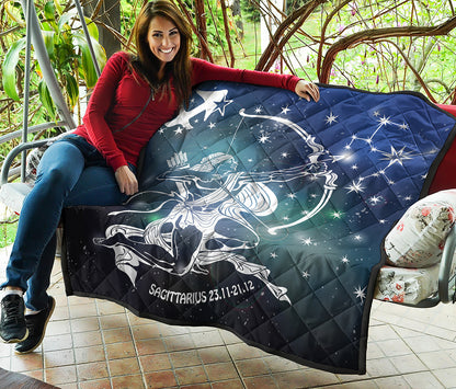 Constellation Of Sagittarius Print Quilt