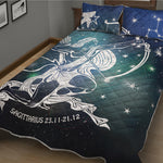 Constellation Of Sagittarius Print Quilt Bed Set