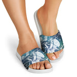 Constellation Of Sagittarius Print White Slide Sandals