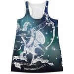 Constellation Of Sagittarius Print Women's Racerback Tank Top