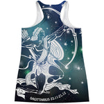 Constellation Of Sagittarius Print Women's Racerback Tank Top