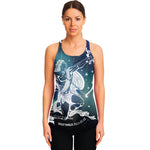Constellation Of Sagittarius Print Women's Racerback Tank Top