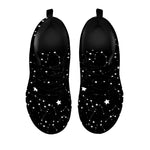 Constellation Sky Map Pattern Print Black Sneakers