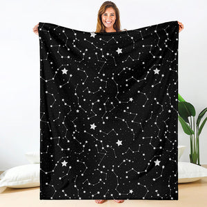 Constellation Sky Map Pattern Print Blanket