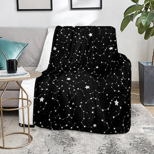 Constellation Sky Map Pattern Print Blanket