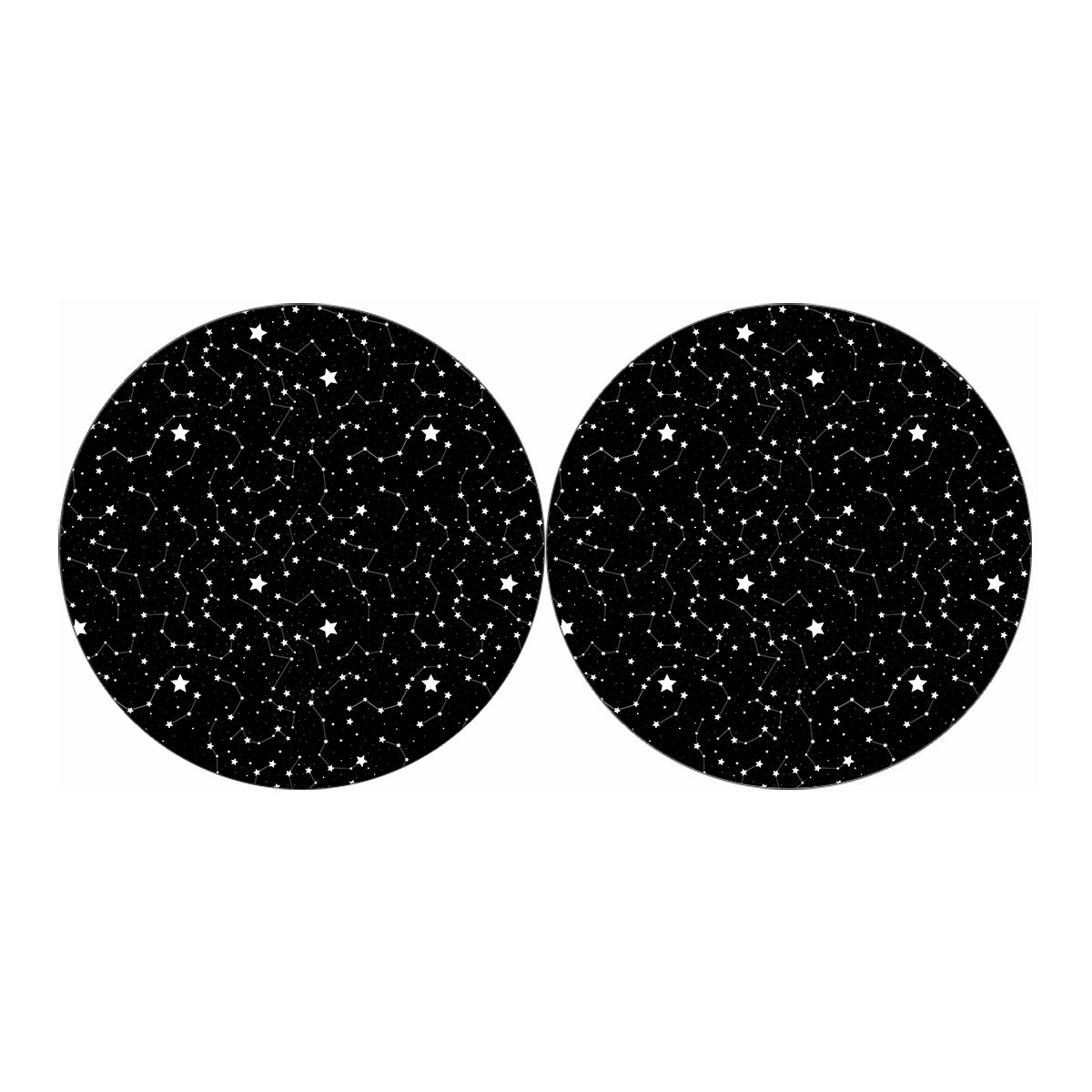 Constellation Sky Map Pattern Print Car Coasters