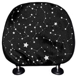 Constellation Sky Map Pattern Print Car Headrest Covers