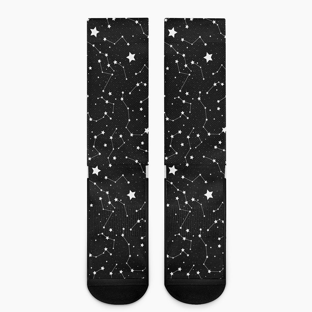 Constellation Sky Map Pattern Print Crew Socks