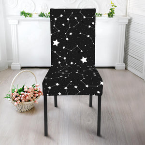 Constellation Sky Map Pattern Print Dining Chair Slipcover