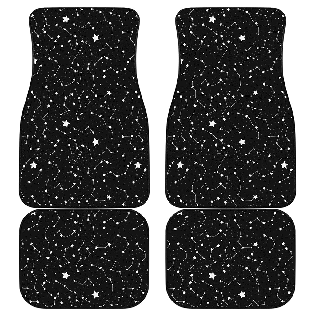 Constellation Sky Map Pattern Print Front and Back Car Floor Mats