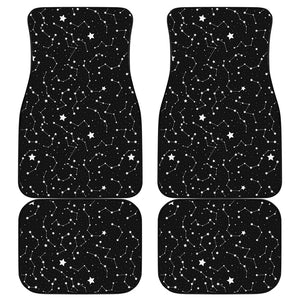 Constellation Sky Map Pattern Print Front and Back Car Floor Mats