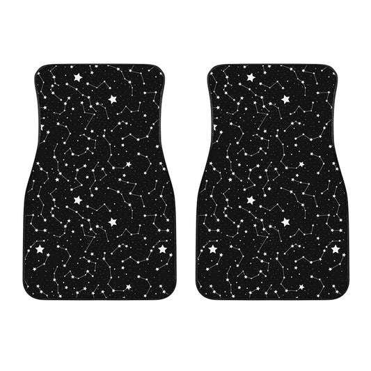 Constellation Sky Map Pattern Print Front Car Floor Mats