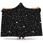 Constellation Sky Map Pattern Print Hooded Blanket