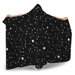 Constellation Sky Map Pattern Print Hooded Blanket