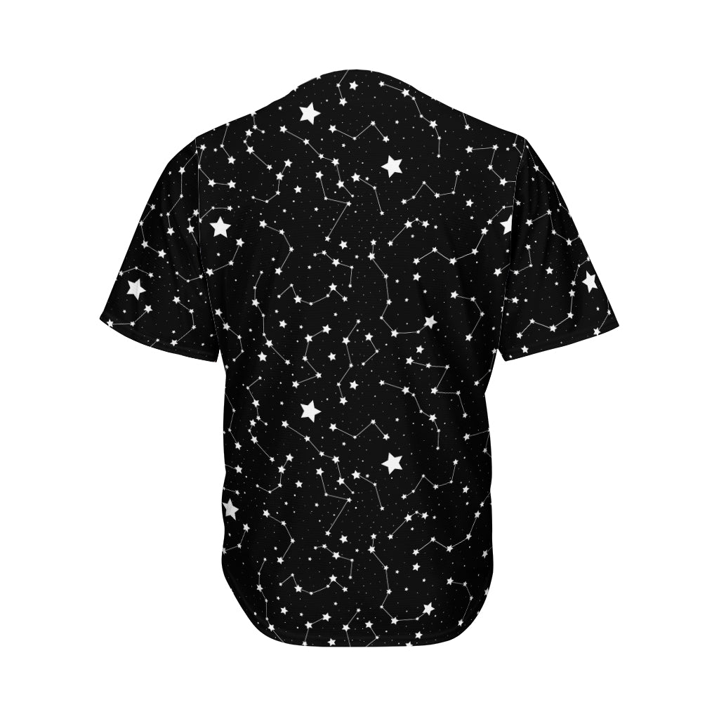 Constellation Sky Map Pattern Print Men's Baseball Jersey