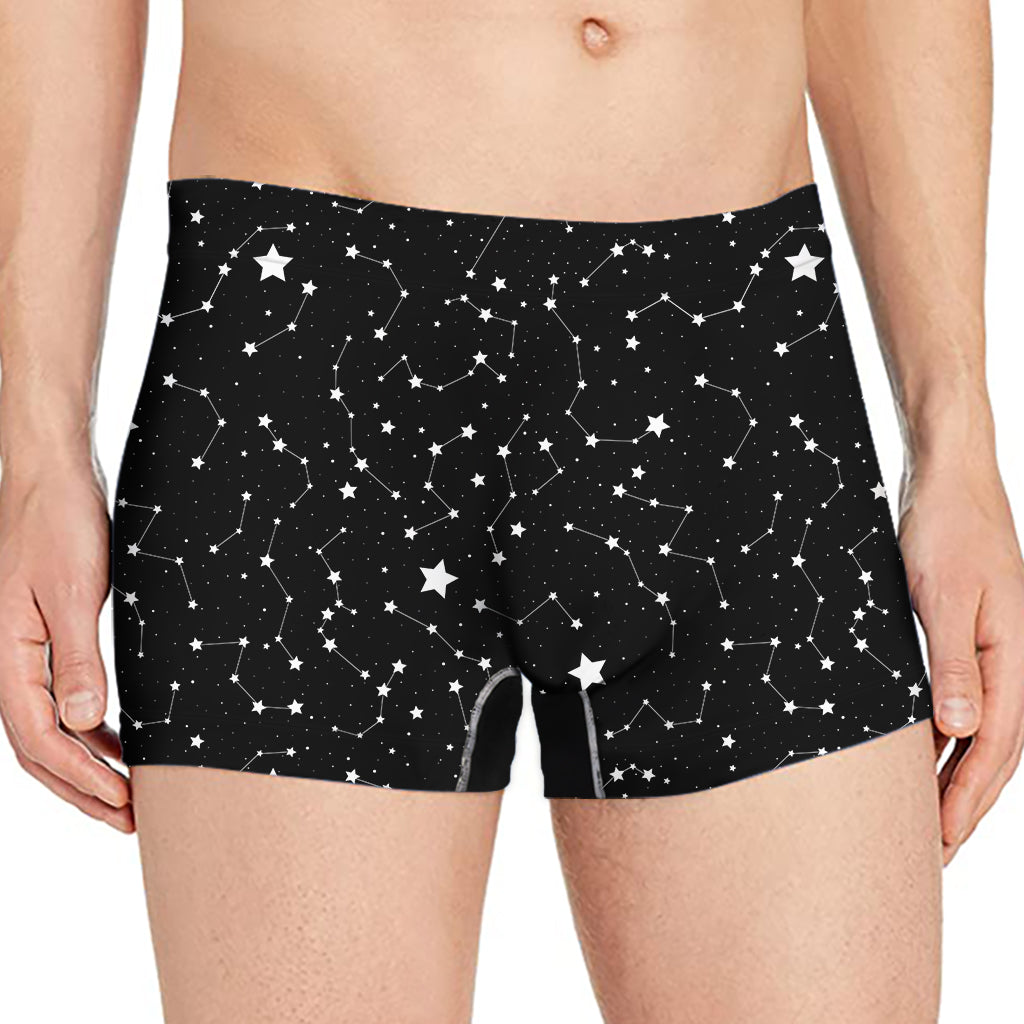 Constellation Sky Map Pattern Print Men's Boxer Briefs